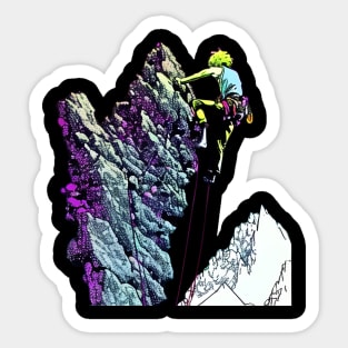 Rock Climbing T-shirt Sticker